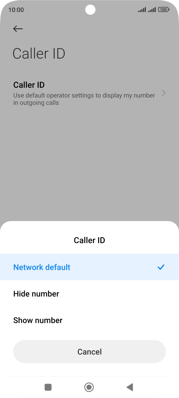 Press Show number to turn on caller identification.