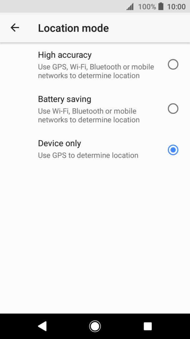 If you select High accuracy, your phone can find your exact position using the GPS satellites, the mobile network and nearby WiFi networks. Satellite-based GPS requires a clear view of the sky.