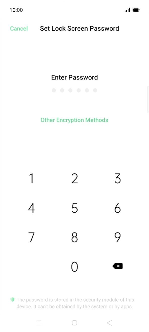 Press Other Encryption Methods. Press Other Encryption Methods.