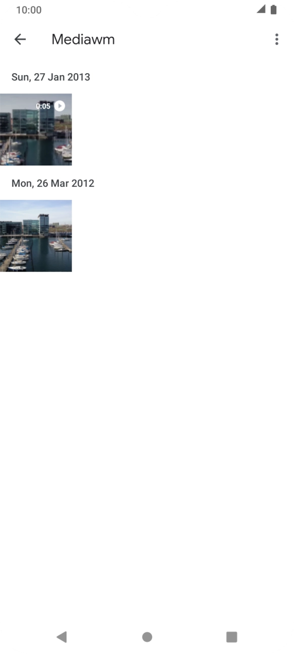 Press and hold any picture or video clip. Press and hold any picture or video clip.