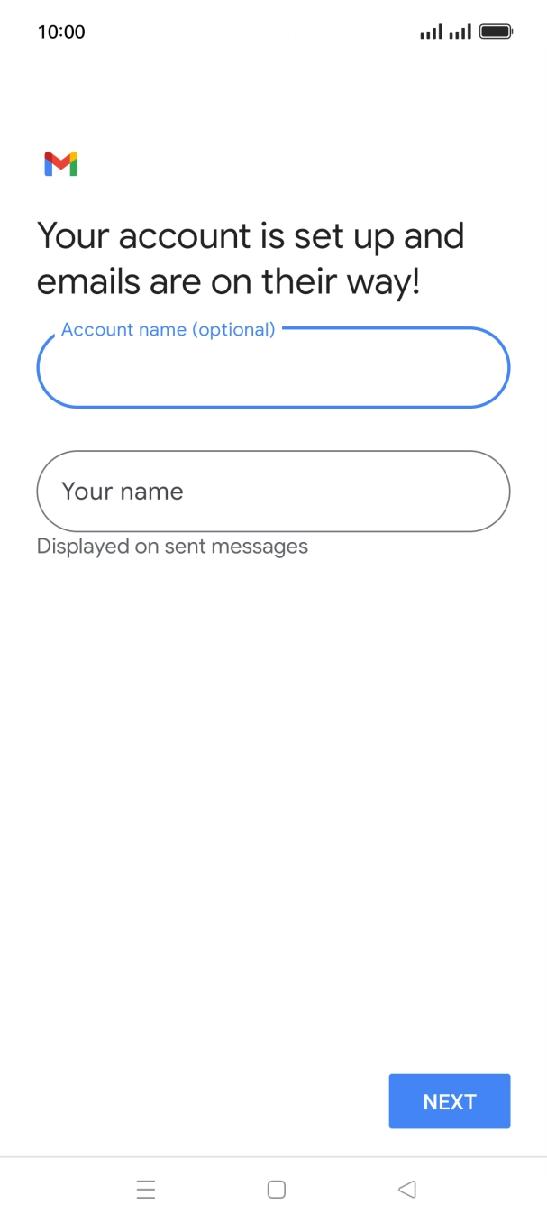 Press Your name and key in the required sender name. Press Your name and key in the required sender name.