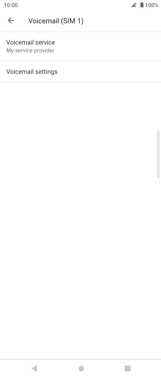 Press Voicemail settings.