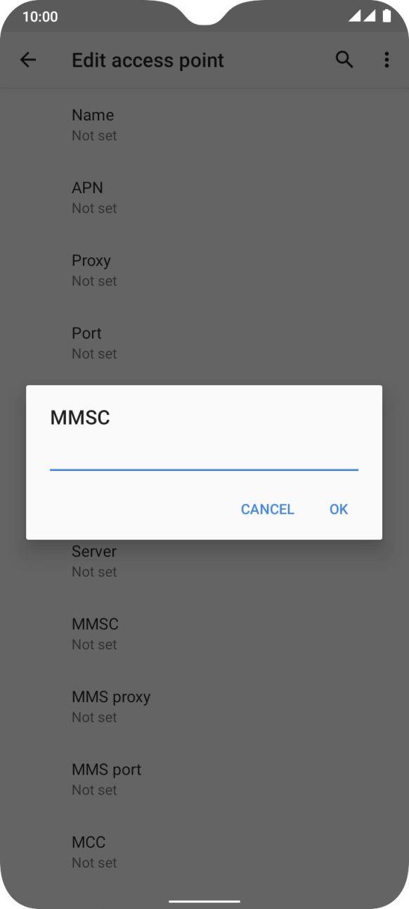 Key in http://mmsc.mms.o2.co.uk:8002 and press OK. Key in http://mmsc.mms.o2.co.uk:8002 and press OK.