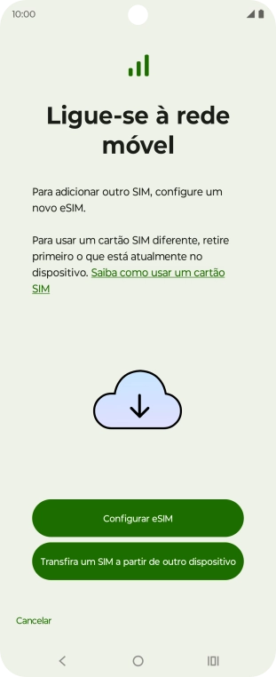 Prima Configurar eSIM.