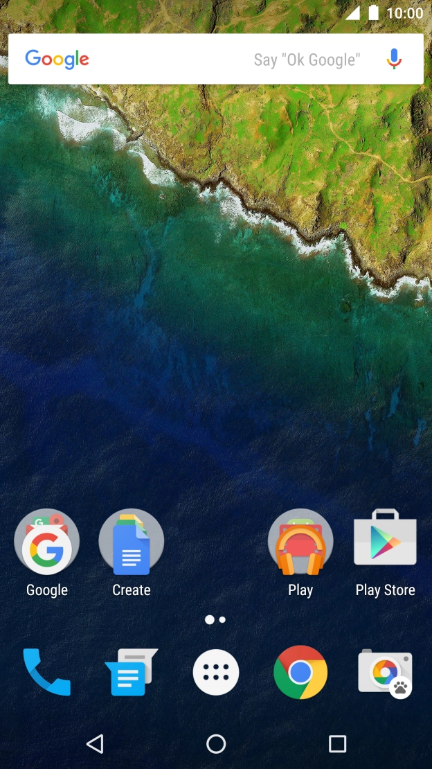 Press the message icon.