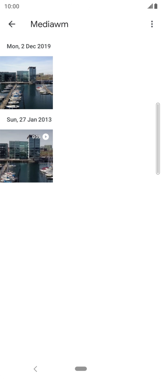 Press and hold any picture or video clip. Press and hold any picture or video clip.