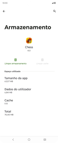 Prima a tecla de início para terminar e voltar ao ecrã inicial.