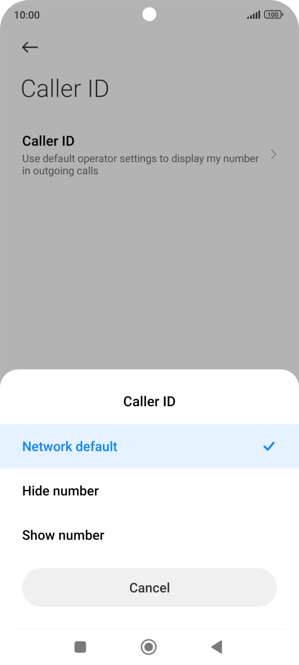 Press Show number to turn on caller identification.