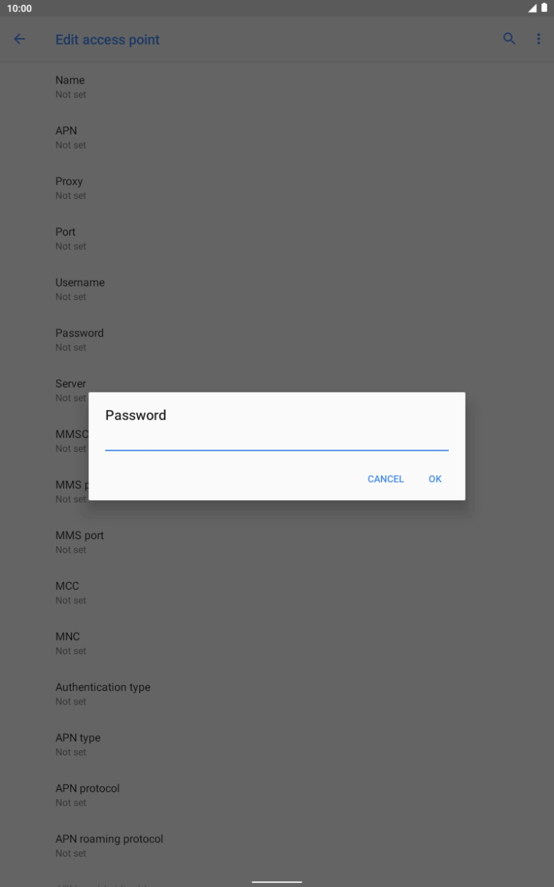 Key in password and press OK.