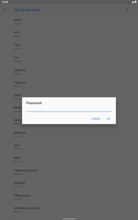 Key in password and press OK.