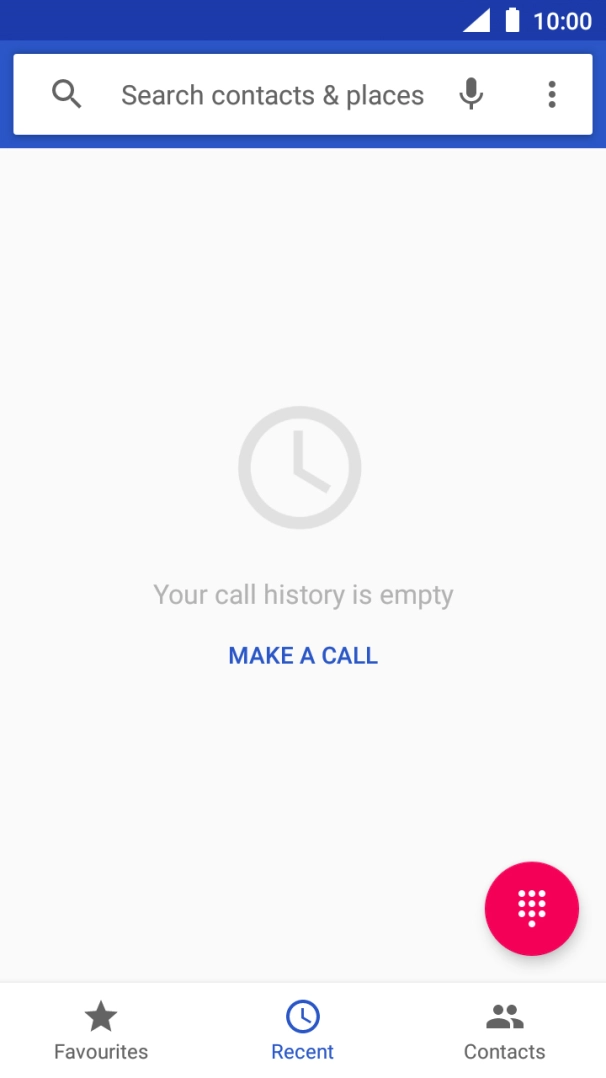 Press the menu icon.