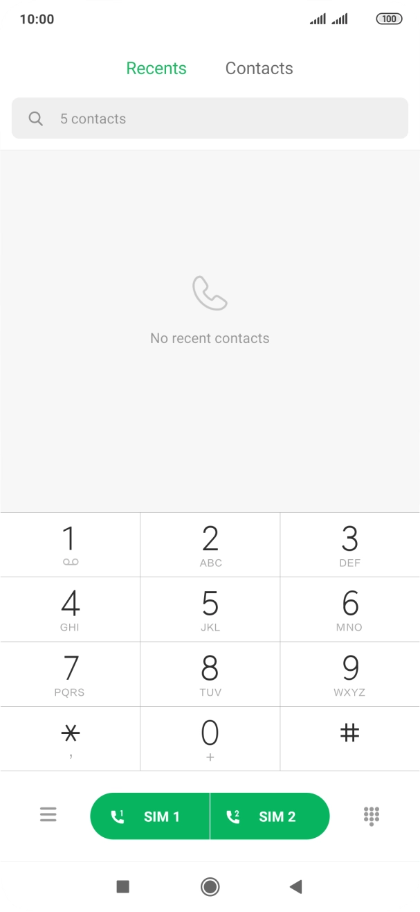 Press the menu icon. Press the menu icon.