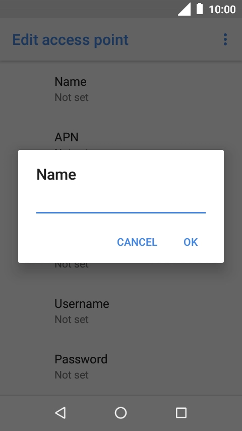 Key in O2 UK Internet and press OK. Key in O2 UK Internet and press OK.