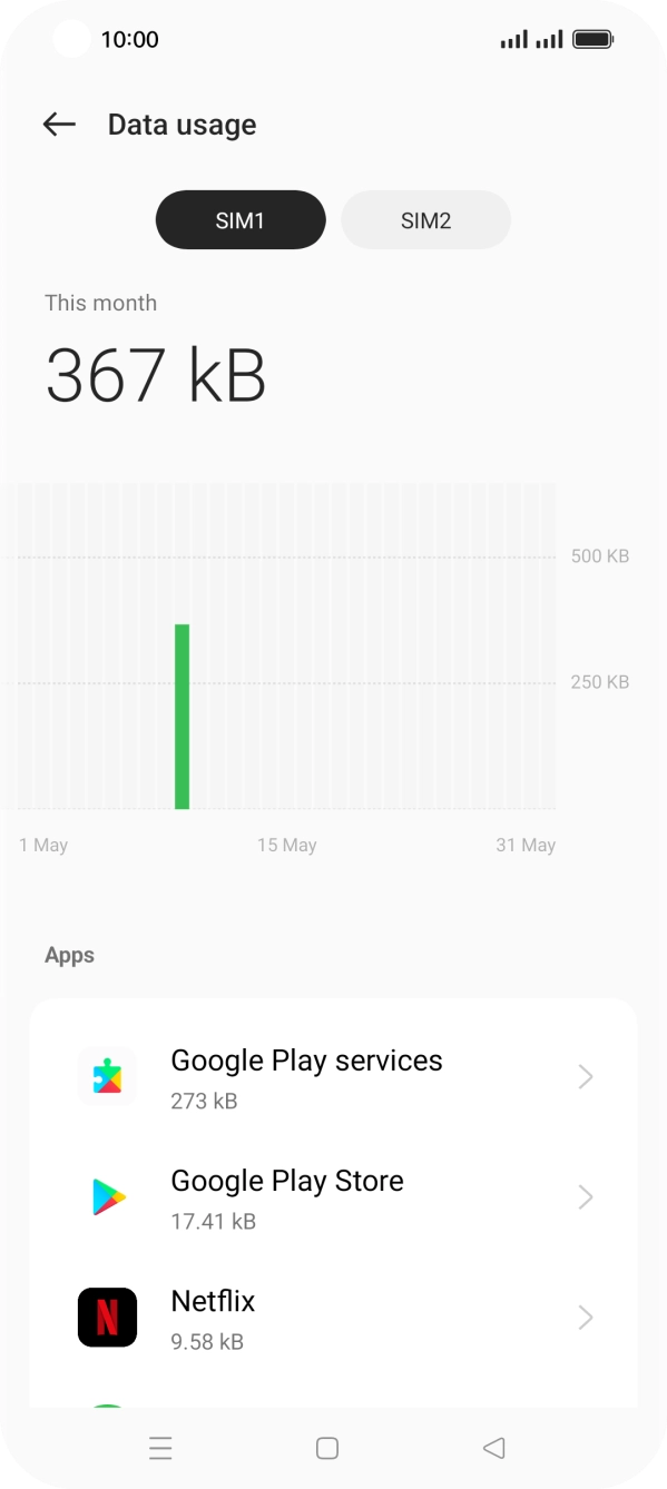 Press the required SIM.