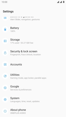 Press Security & lock screen.