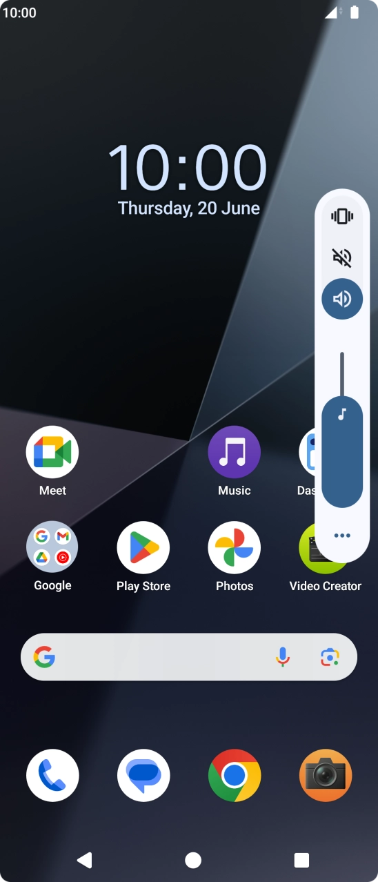 Press the silent mode icon to turn on silent mode.