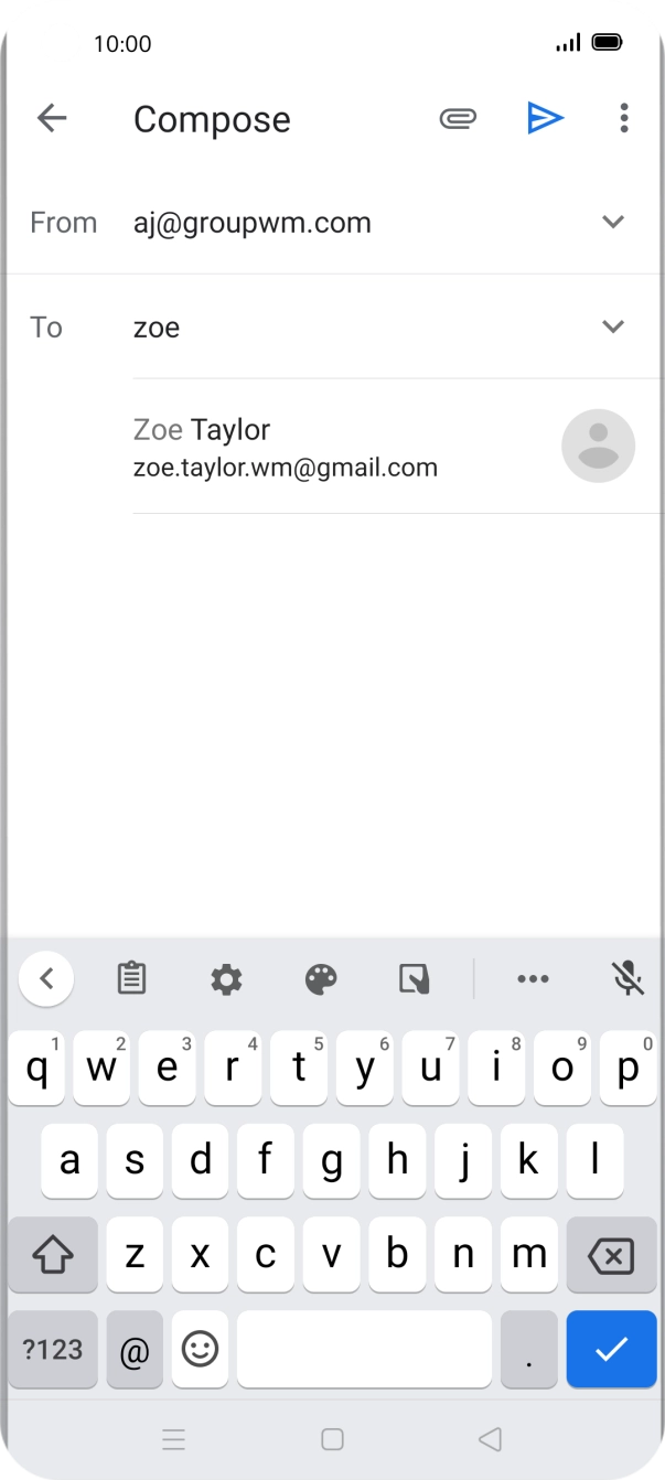 Press the required contact. Press the required contact.