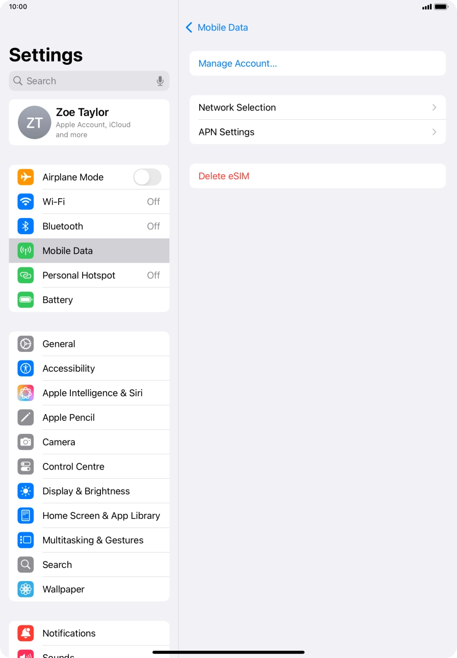 Press APN Settings. Press APN Settings.