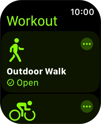 Press the required training activity to start it.
