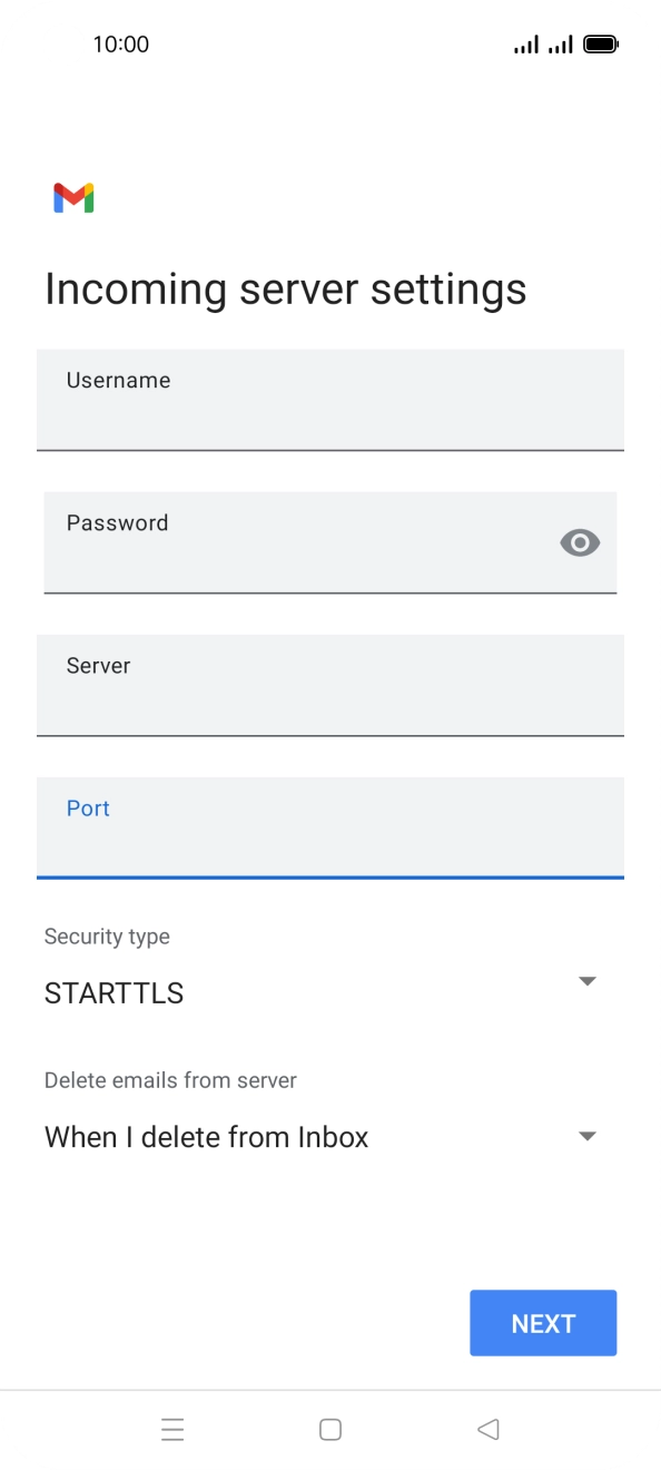 Press the drop down list below 'Security type'. Press the drop down list below 'Security type'.