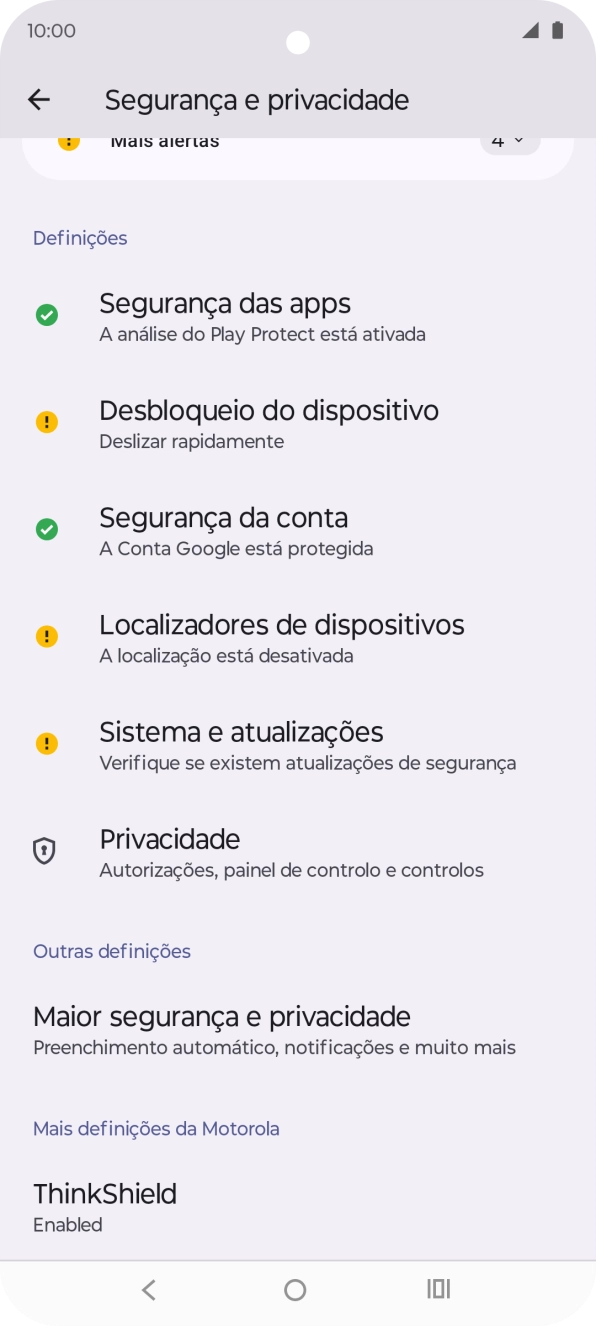 Prima Maior segurança e privacidade.