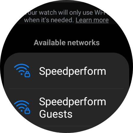 Press the required WiFi network.