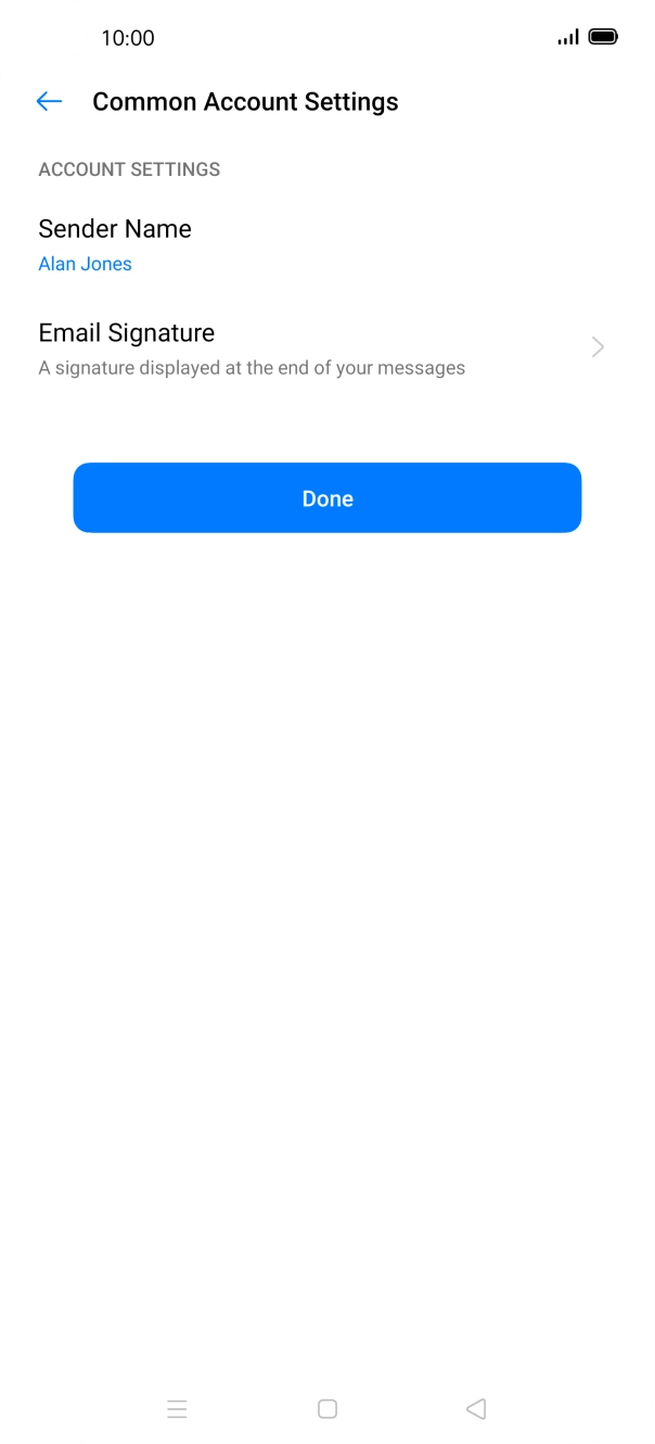 Press Sender Name and key in the required sender name. Press Sender Name and key in the required sender name.