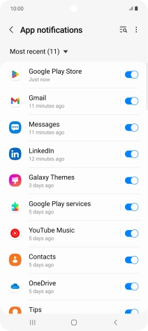 Press the drop down list.