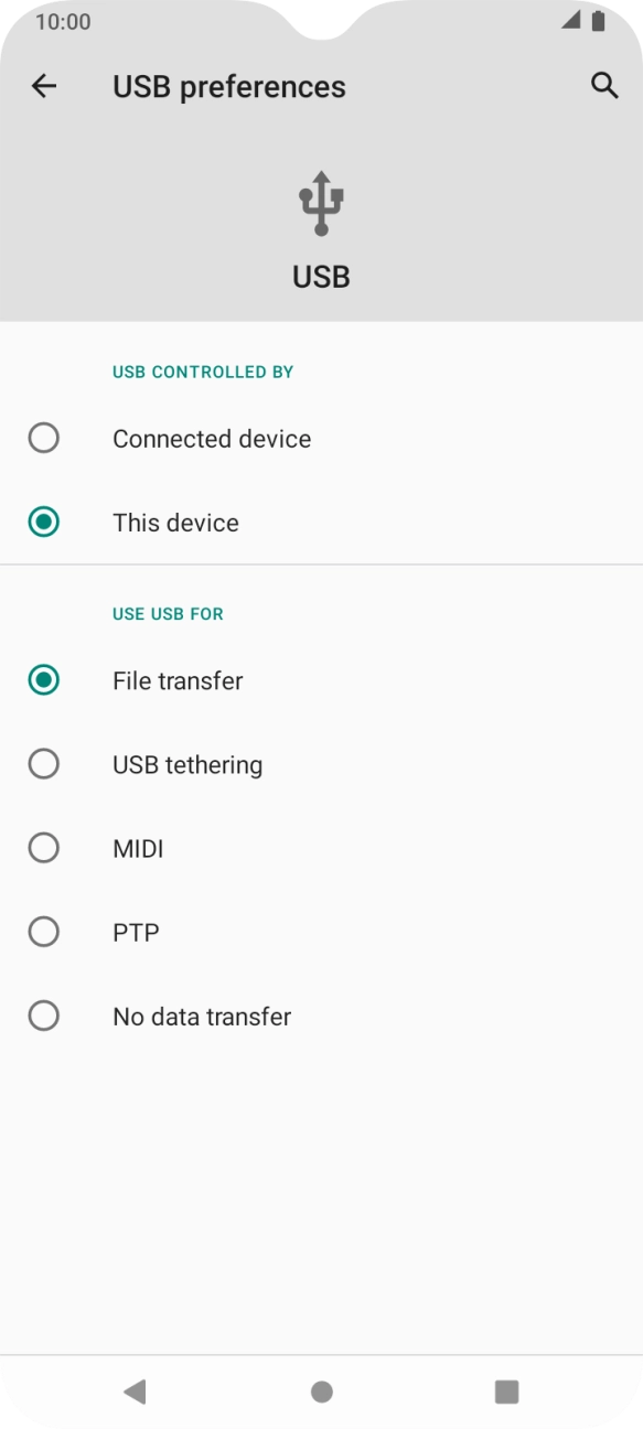 Press File transfer.