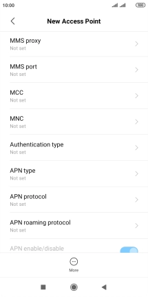 Press MMS proxy.