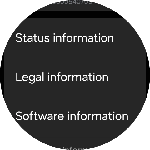 Press Status information.