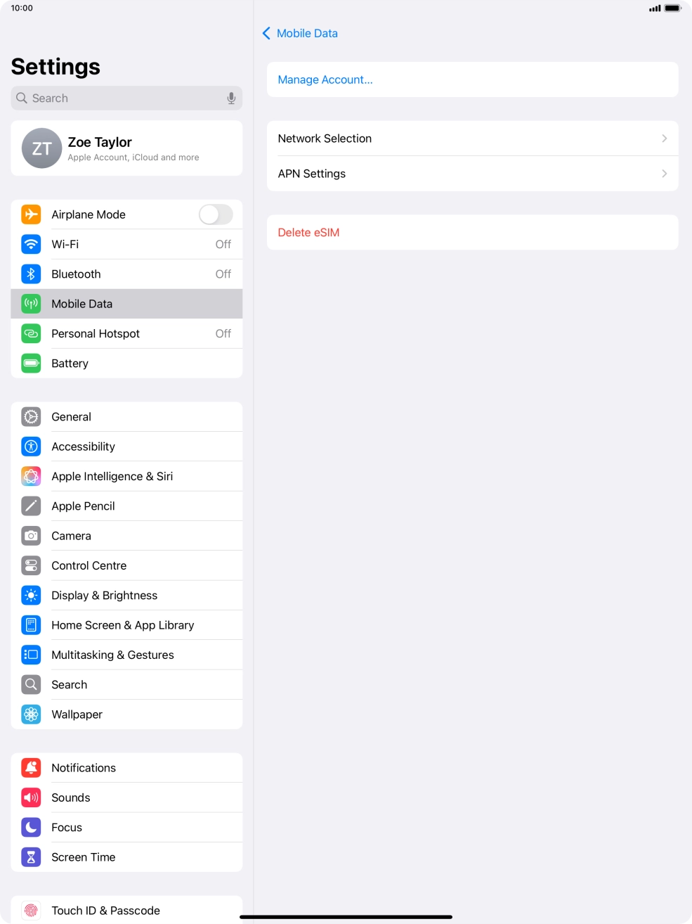 Press Network Selection.