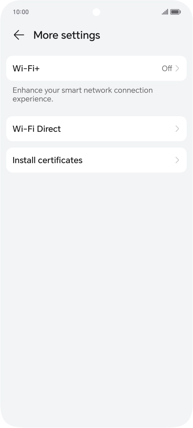 Press Wi-Fi+. Press Wi-Fi+.