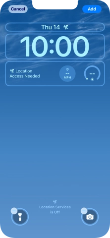 To customise the way the lock screen date is displayed, press the date widget and follow the instructions on the screen to select the required widget display mode.