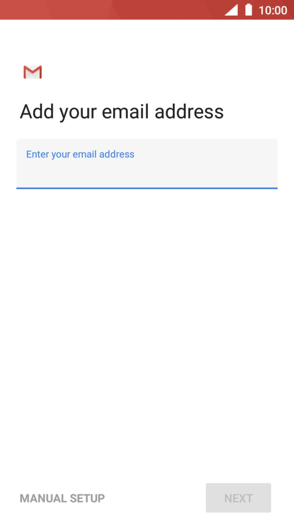 Press the field below 'Enter your email address' and key in your email address. Press the field below 'Enter your email address' and key in your email address.