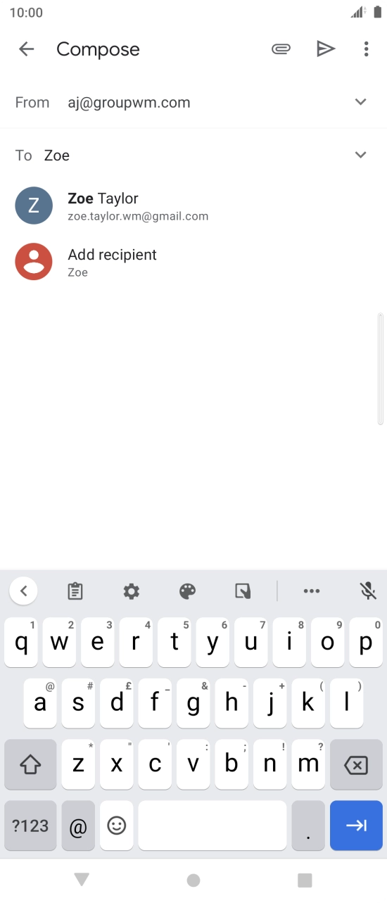 Press the required contact.
