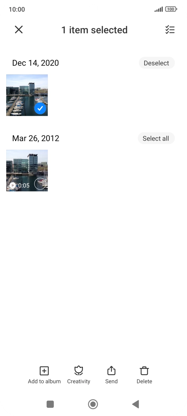Press the select all icon.