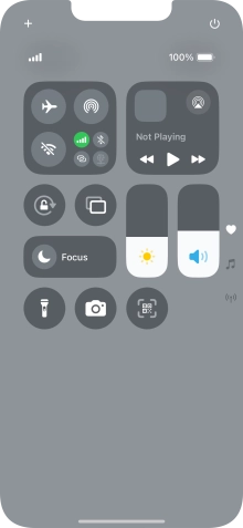 Press the airplane mode icon to turn the function on or off.