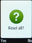 Press the Navigation key to confirm. Wait a moment while the factory default settings are restored. Follow the instructions on the screen to set up your phone and prepare it for use.