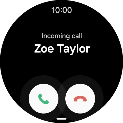 Press the accept call icon and slide your finger upwards to answer the call.