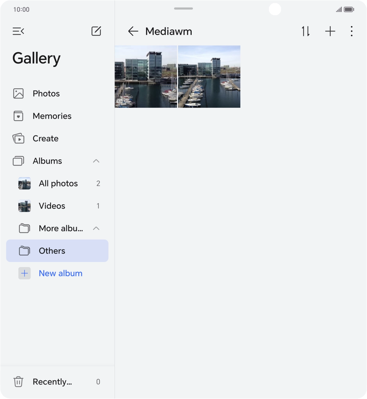 Press and hold any picture or video. Press and hold any picture or video.
