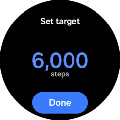Slide your finger up or down on the screen to select the required goal. Slide your finger up or down on the screen to select the required goal.