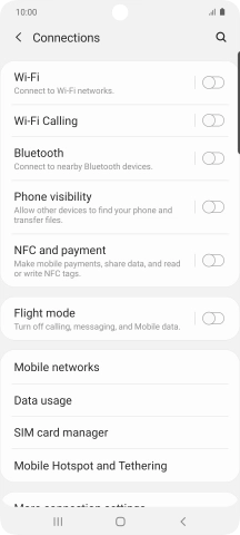 Press Bluetooth.