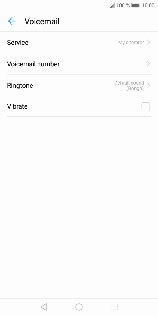 Press Voicemail number.