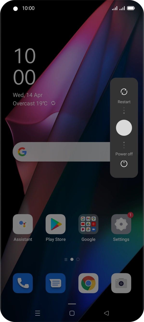 Press and drag the circle downwards.