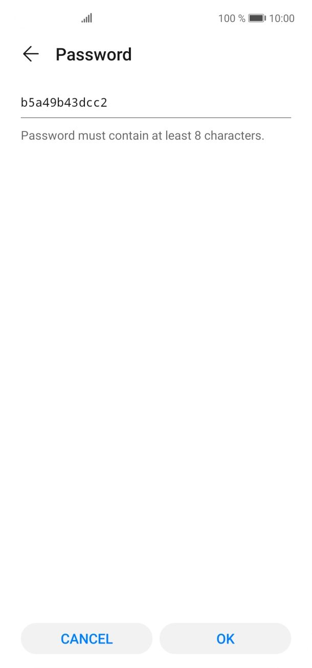 Key in the required WiFi hotspot password and press OK. Key in the required WiFi hotspot password and press OK.