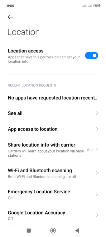 Press App access to location. Press App access to location.