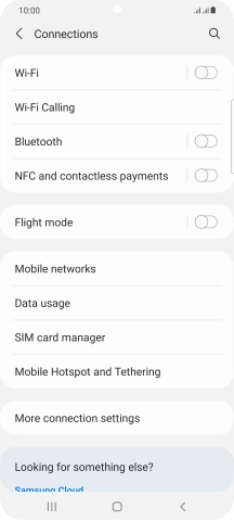 Press Data usage.