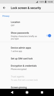 Press Set up SIM card lock.