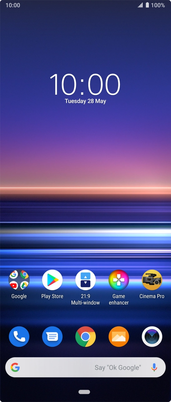 Slide your finger upwards starting from the bottom of the screen.